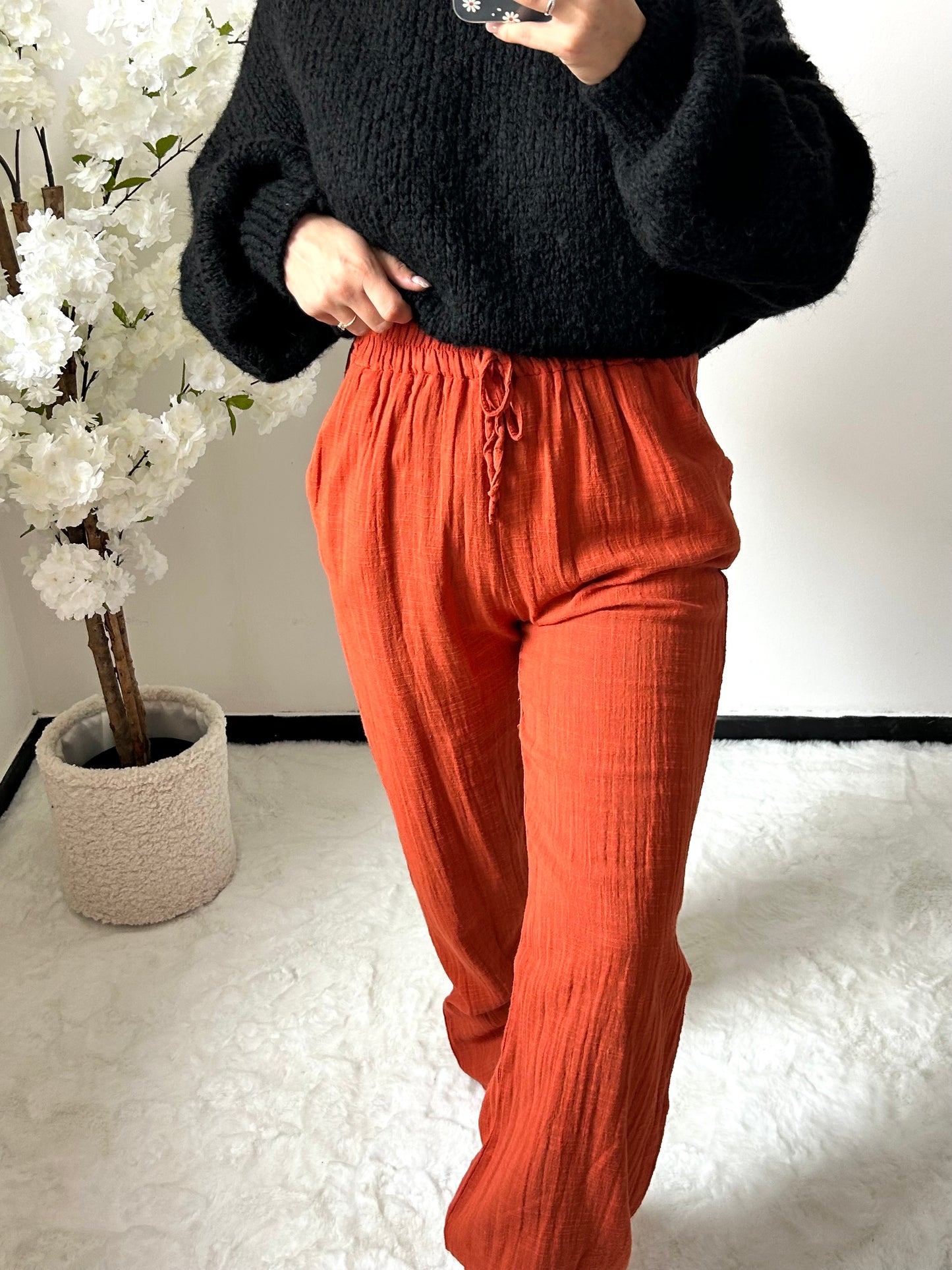 Pantalon Léa Terracotta