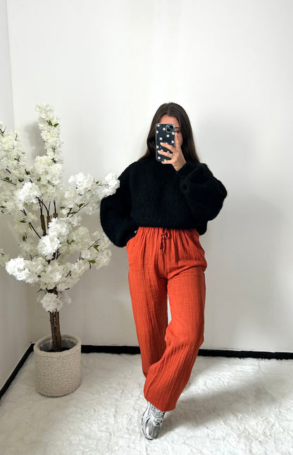 Pantalon Léa Terracotta